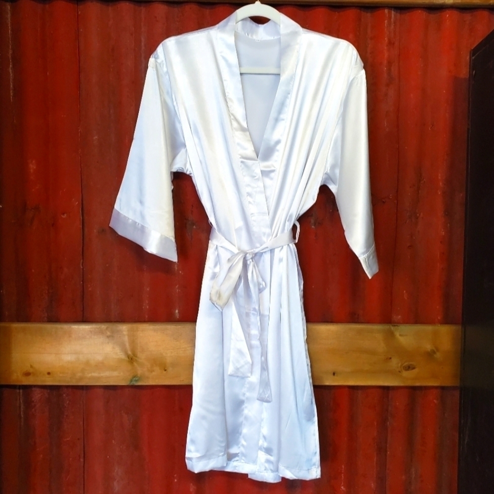 Satin Robe White * NEW Multiple sizes and colours